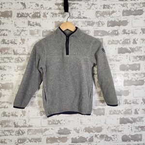 OshKosh B'gosh Sweatshirt Boy's Size 7Gray Fleece Quarter Zip Pullover Casual